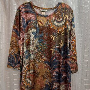 CJ Banks 1X 3/4 Sleeve Top